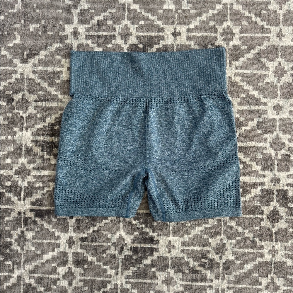EUC Aoxjox Blue Women's Bike Shorts Snatched waist flattering never worn